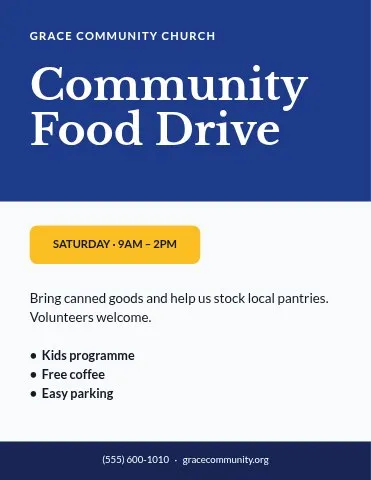 Church & community event flyer template