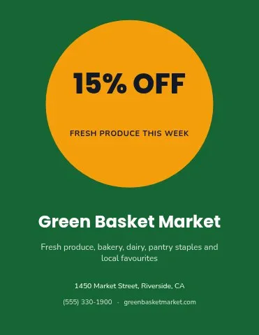 Grocery & market big offer flyer template